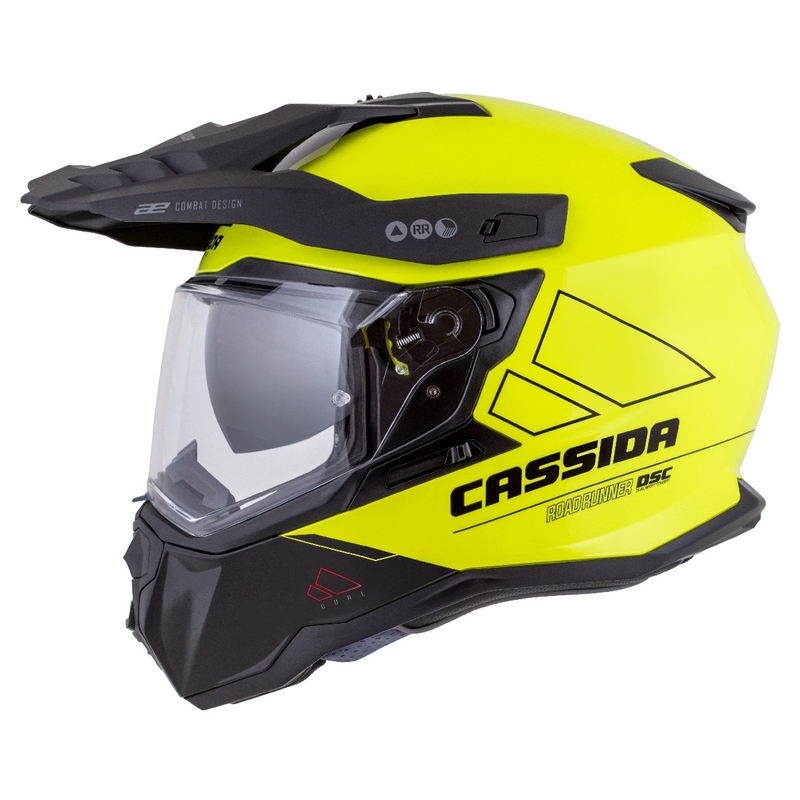 Cassida Road Runner Dual enduro bukósisak sárga-fekete