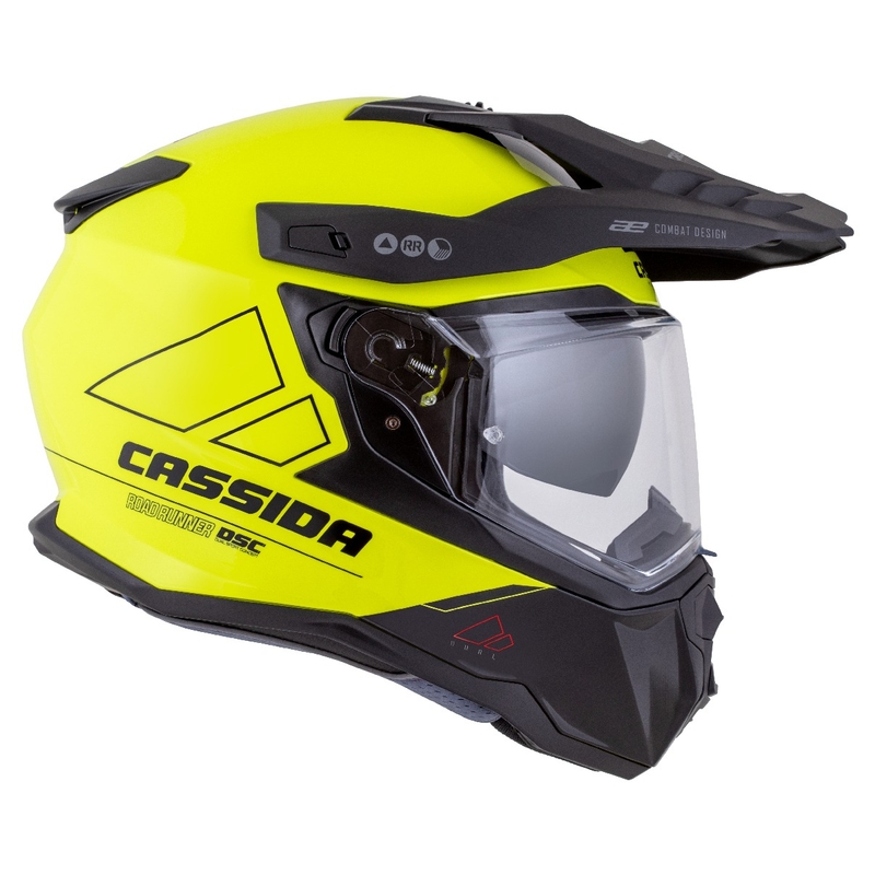 Cassida Road Runner Dual enduro bukósisak sárga-fekete