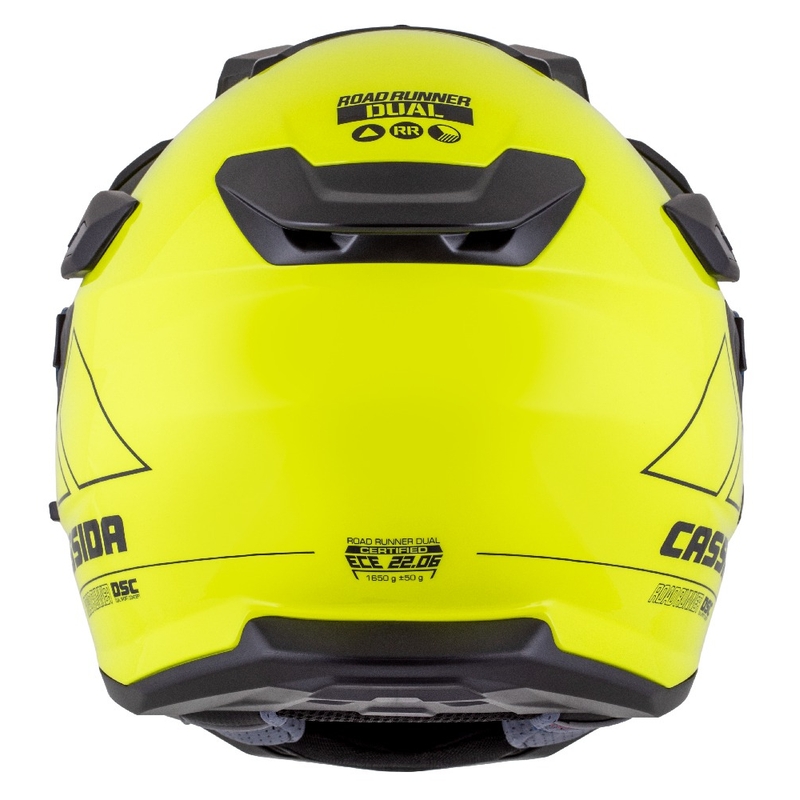 Cassida Road Runner Dual enduro bukósisak sárga-fekete