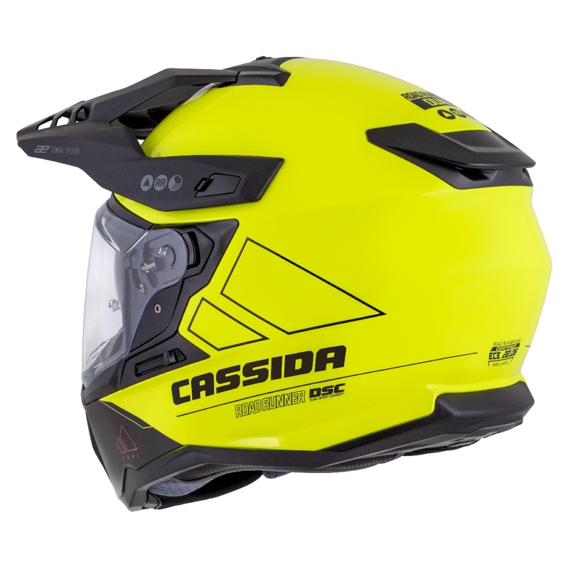 Cassida Road Runner Dual enduro bukósisak sárga-fekete