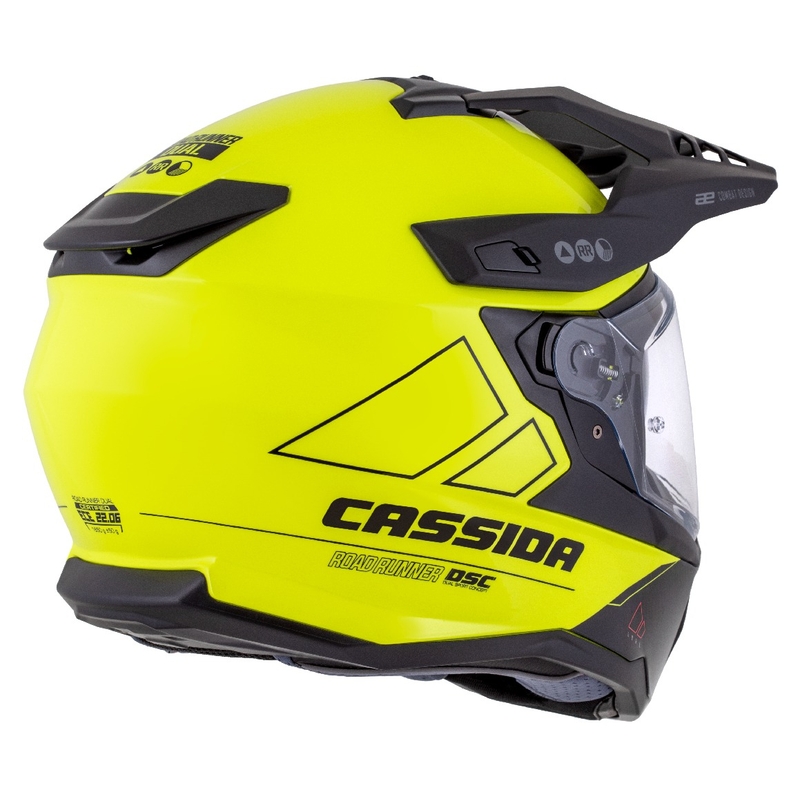 Cassida Road Runner Dual enduro bukósisak sárga-fekete