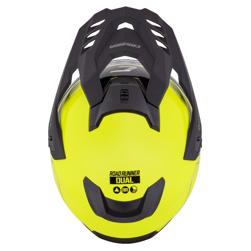 Cassida Road Runner Dual enduro bukósisak sárga-fekete