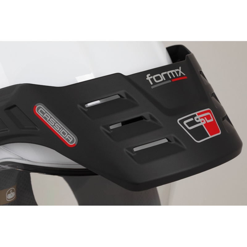 Cassida FormX FlatOut enduro bukósisak fehér-fekete-piros