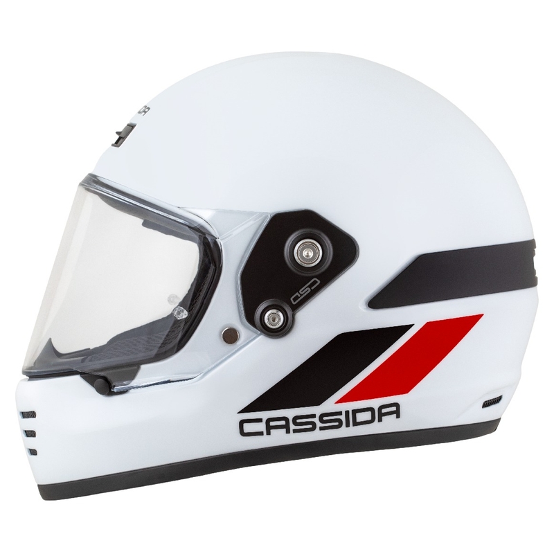 Cassida FormX FlatOut enduro bukósisak fehér-fekete-piros