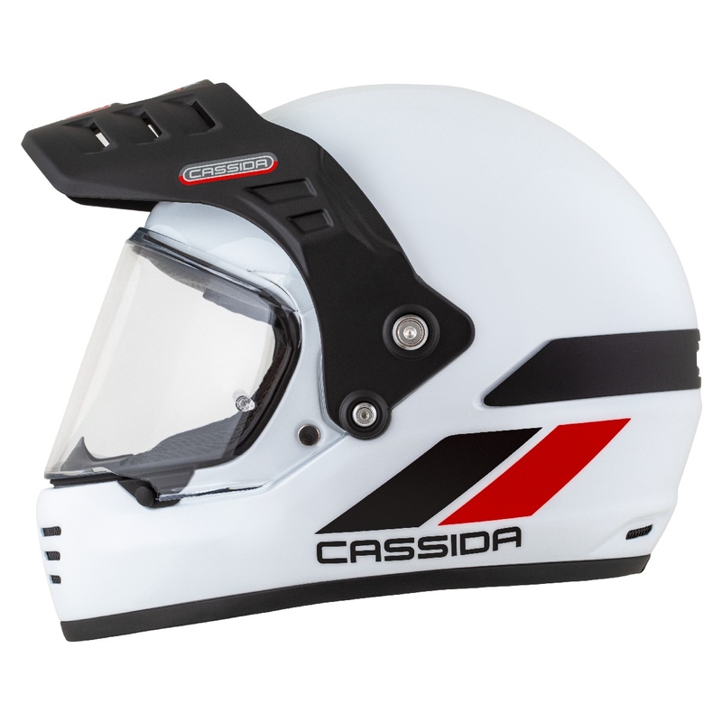 Cassida FormX FlatOut enduro bukósisak fehér-fekete-piros