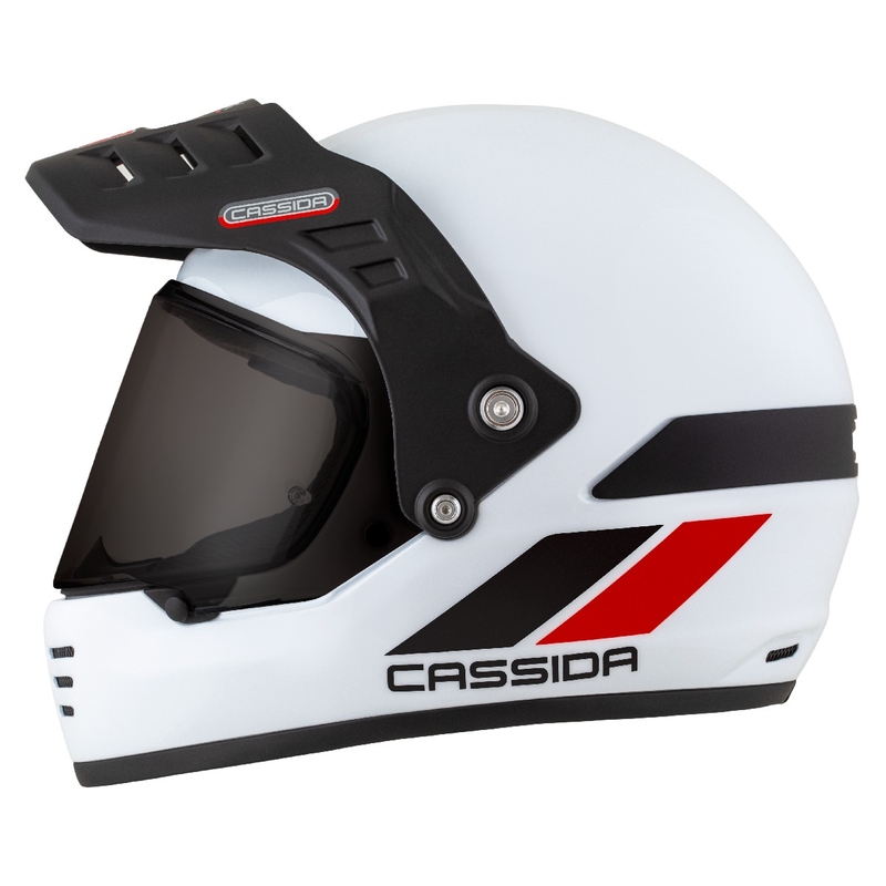 Cassida FormX FlatOut enduro bukósisak fehér-fekete-piros
