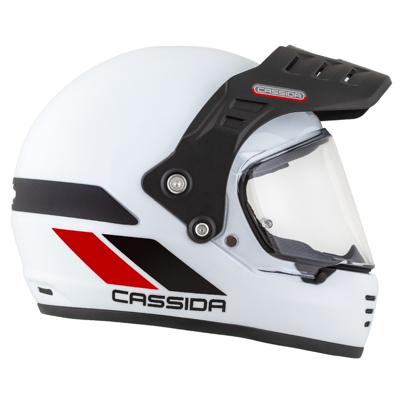 Cassida FormX FlatOut enduro bukósisak fehér-fekete-piros