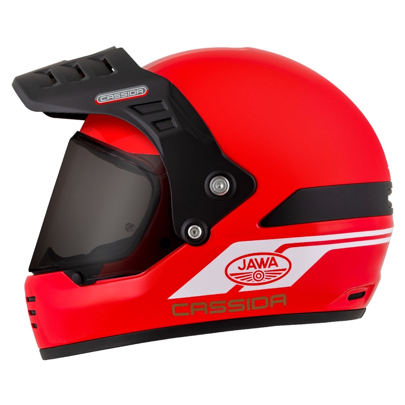 Cassida FormX Jawa RotaX enduro bukósisak piros-fehér-arany