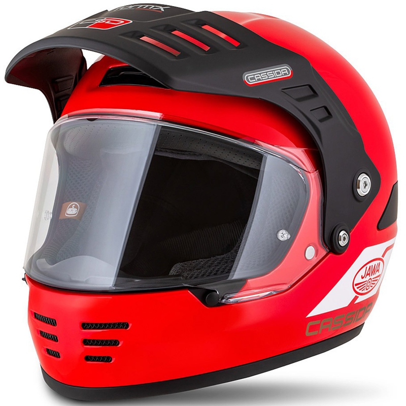 Cassida FormX Jawa RotaX enduro bukósisak piros-fehér-arany
