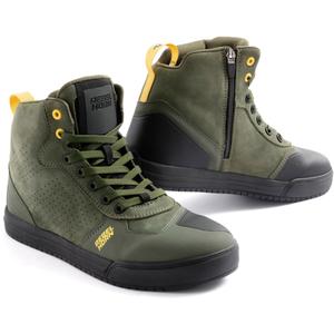 Rebelhorn Spike motoros bőrcipő zöld