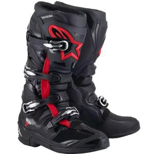 Alpinestars TECH 7 motokrossz csizma fekete-fluo piros