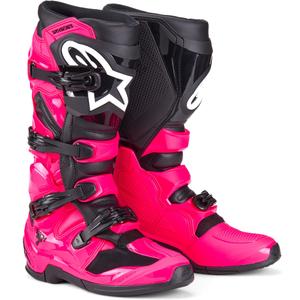 Alpinestars TECH 7 motokrossz csizma rózsaszín-fekete
