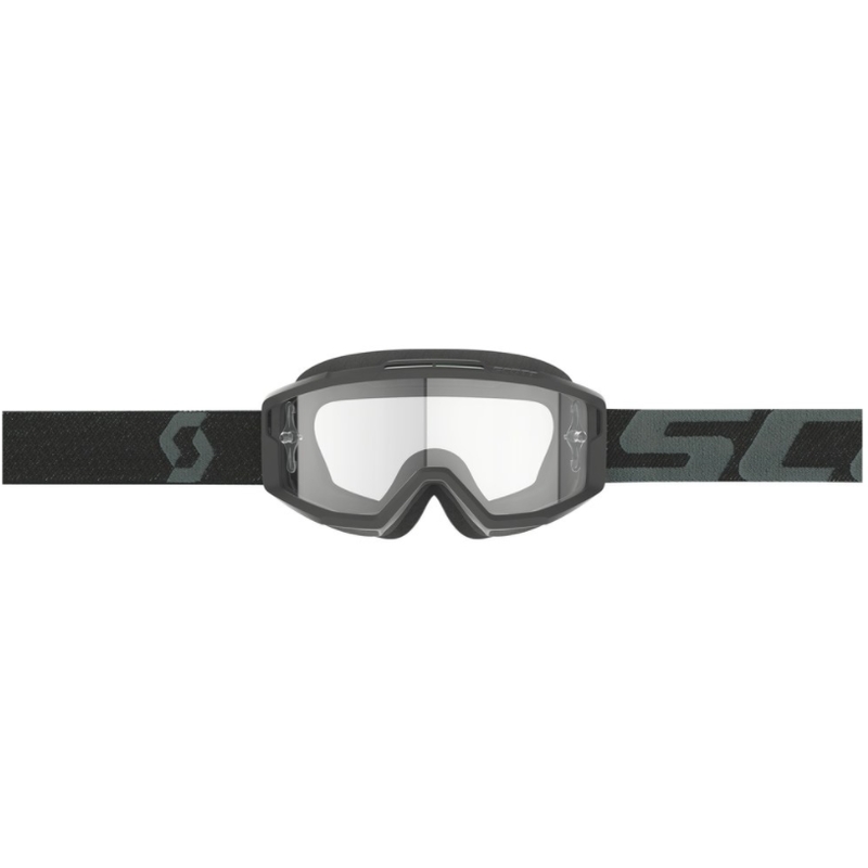 SCOTT Split OTG motokrossz szemüveg fekete, átlátszó plexivel