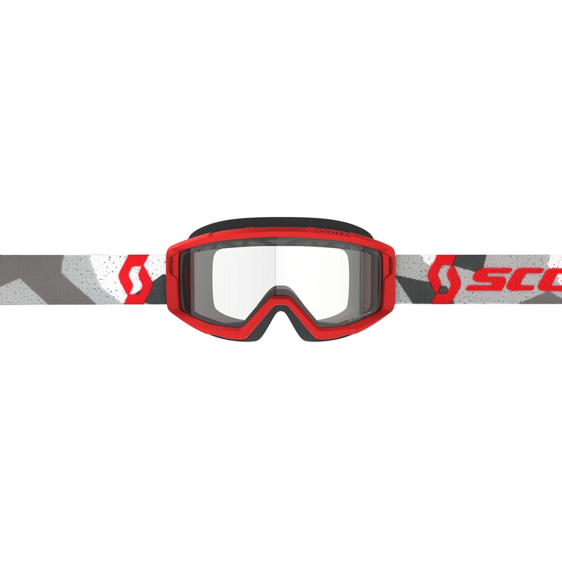 SCOTT Primal Enduro camo motokrossz szemüveg piros, átlátszó plexivel kiárusítás