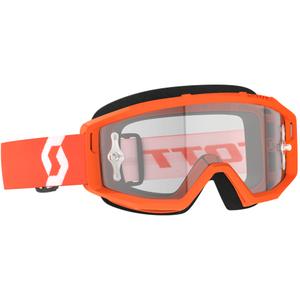 SCOTT Primal Clear motokrossz szemüveg narancssárga-fehér, átlátszó plexivel