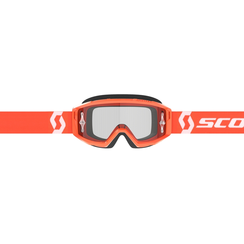 SCOTT Primal Clear motokrossz szemüveg narancssárga-fehér, átlátszó plexivel