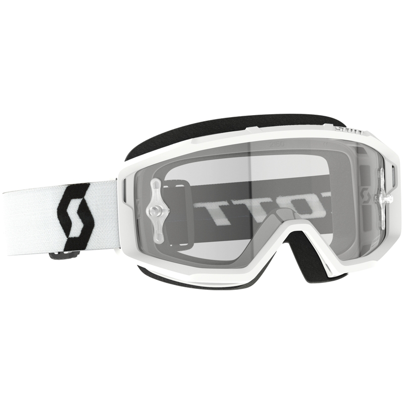 SCOTT Primal Clear motokrossz szemüveg fehér, átlátszó plexivel