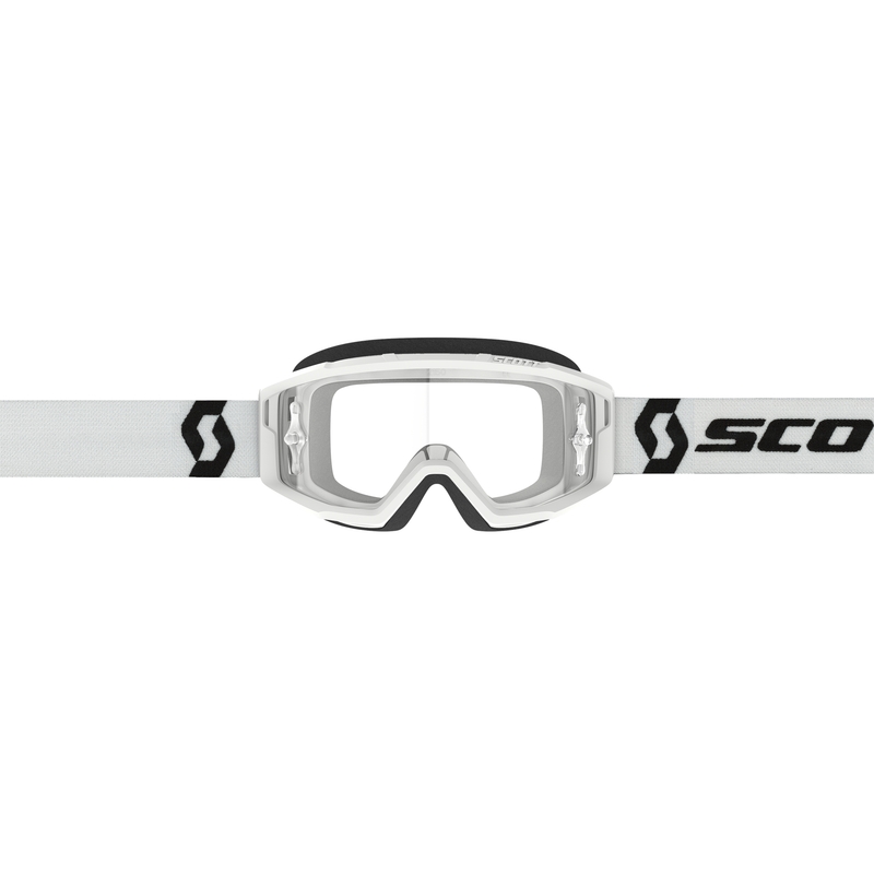 SCOTT Primal Clear motokrossz szemüveg fehér, átlátszó plexivel