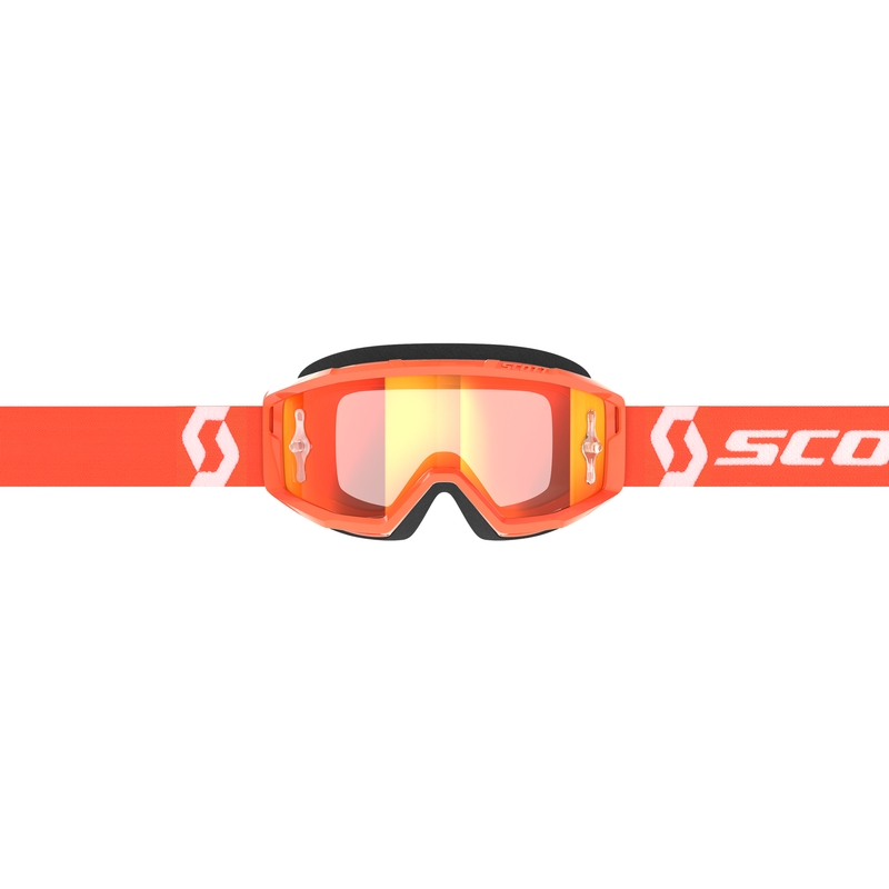 SCOTT Primal CH motokrossz szemüveg narancssárga-fehér, narancssárga króm plexivel