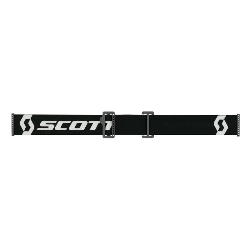 SCOTT Primal CH motokrossz szemüveg fekete-fehér, ezüst króm plexivel