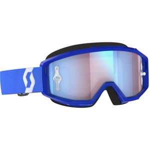 SCOTT Primal CH motokrossz szemüveg kék-fehér, kék króm plexivel