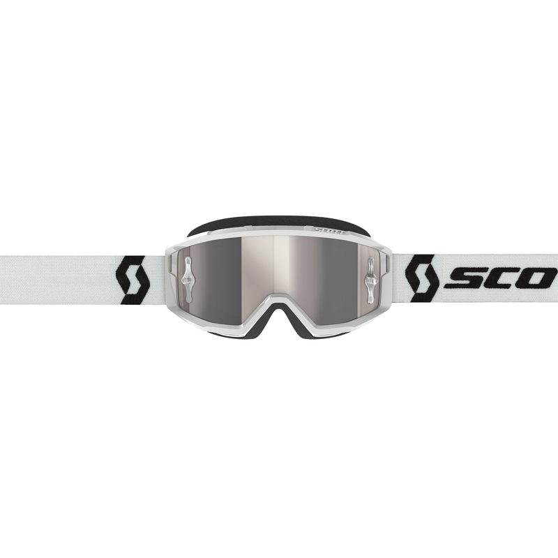 SCOTT Primal CH motokrossz szemüveg fehér, ezüst króm plexivel