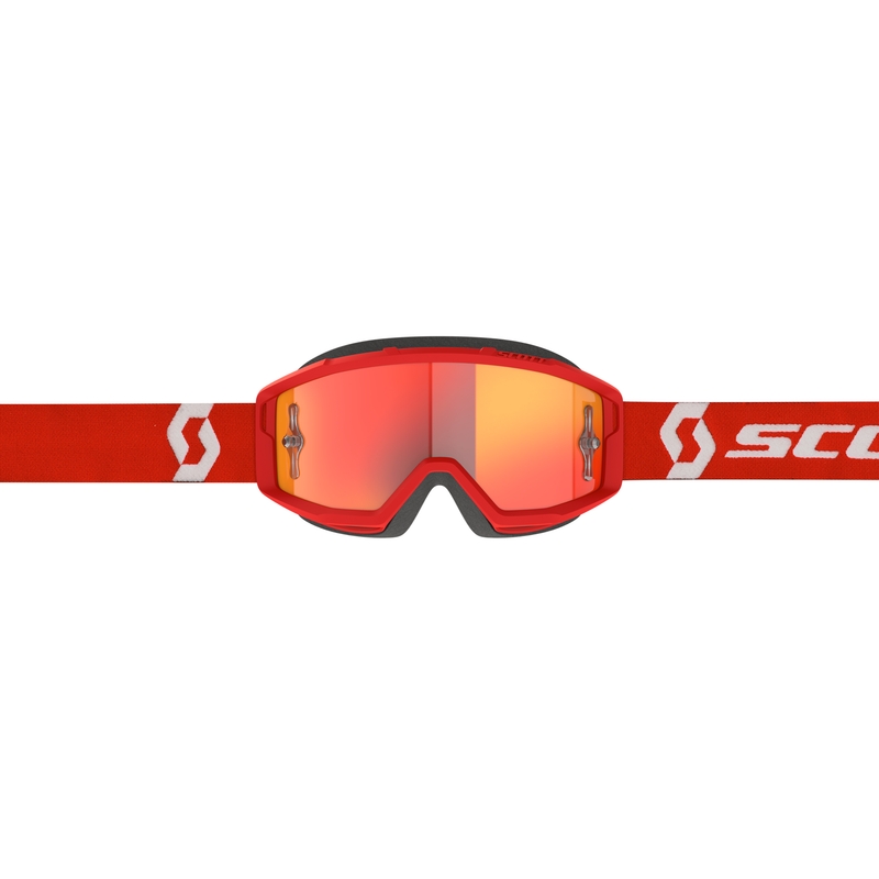 SCOTT Primal CH motokrossz szemüveg piros-fehér, narancssárga króm plexivel