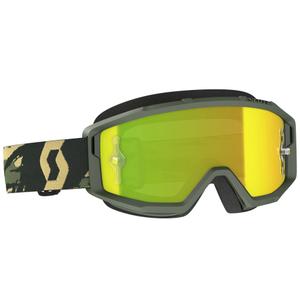 SCOTT Primal CH motokrossz szemüveg camo khaki, sárga króm plexivel