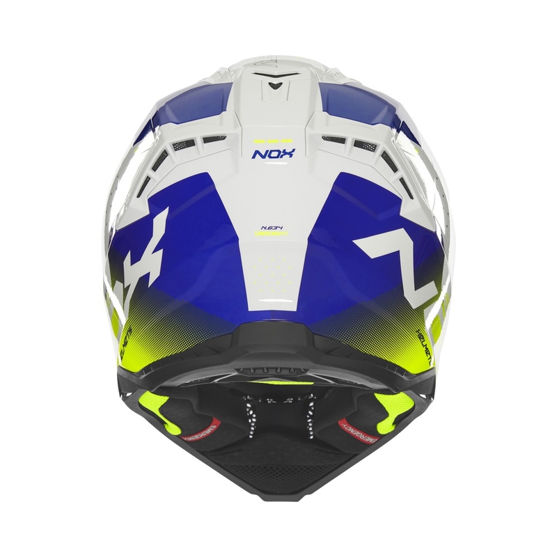 NOX N634 motokrossz sisak fehér-kék-fluo sárga