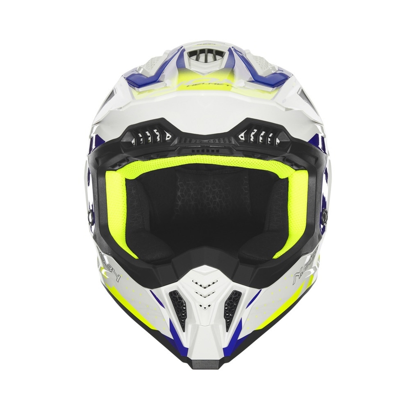 NOX N634 motokrossz sisak fehér-kék-fluo sárga
