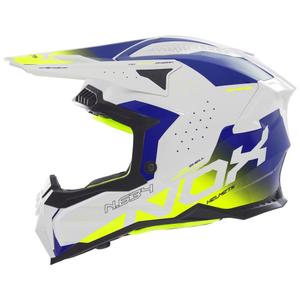 NOX N634 motokrossz sisak fehér-kék-fluo sárga