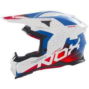 NOX N634 motokrossz sisak fehér-kék-piros