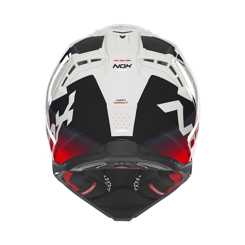 NOX N634 motokrossz sisak fehér-fekete-piros