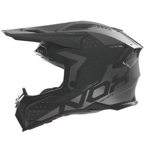 NOX N634 motokrossz sisak matt fekete-ezüst