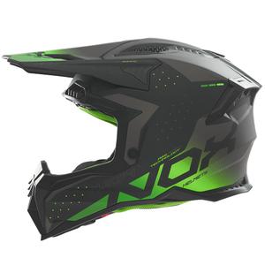NOX N634 motokrossz sisak matt fekete-zöld
