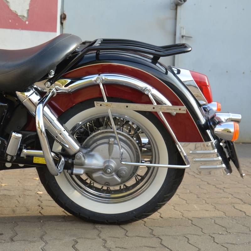 HONDA VT1100 C3 Aero tartókeret támlával ellátott táska alá krómozott