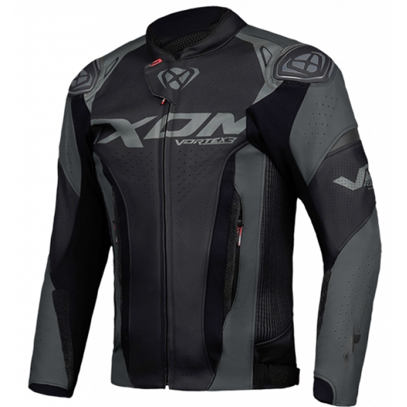 IXON Vortex 3 motoros bőrkabát fekete