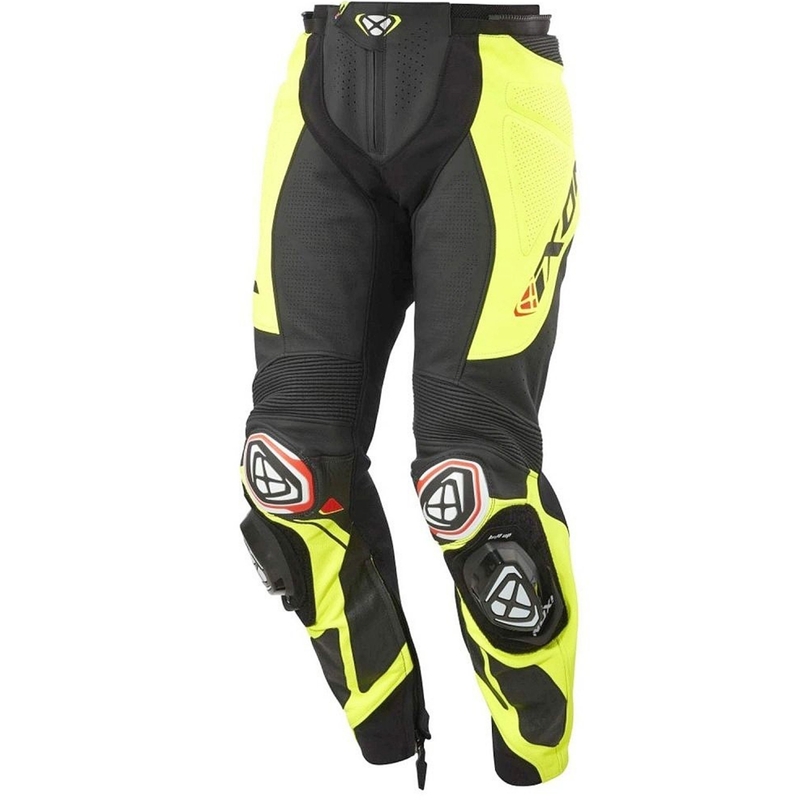 IXON Vortex 3 motoros bőradrág fekete-fluo sárga