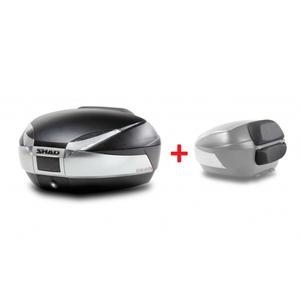 Felső csomagtartó SHAD SH48 D0B48400+D0RI4800 Új titán with PREMIUM SMART lock and backrest