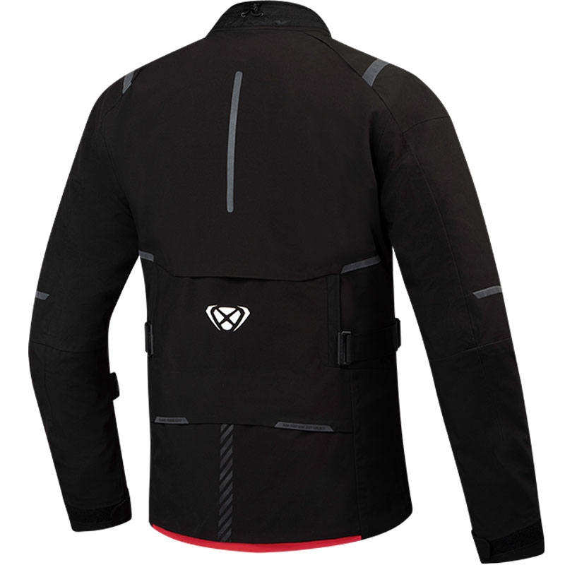 IXON M-Skeid motoros kabát fekete-fluo piros