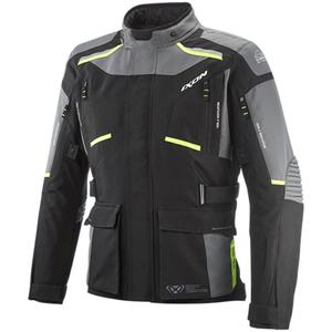 IXON Midgard motoros kabát fekete-szürke-fluo sárga