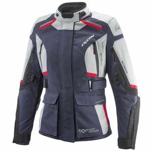IXON Midgard női motoros kabát szürke-kék-fekete