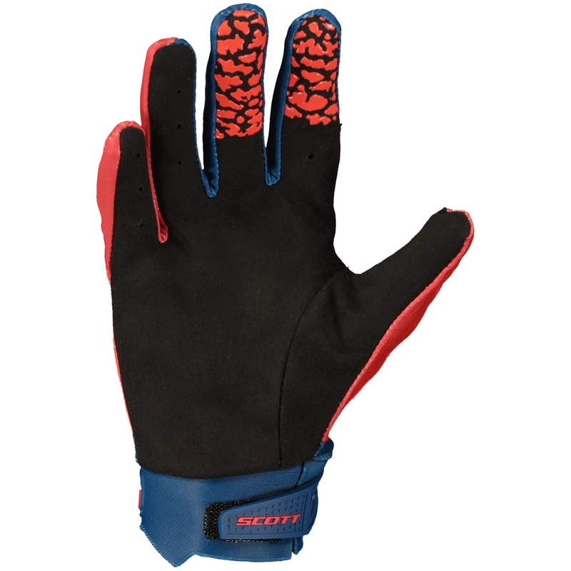 SCOTT EVO TRACK gyerek motokrossz kesztyű kék-neon piros