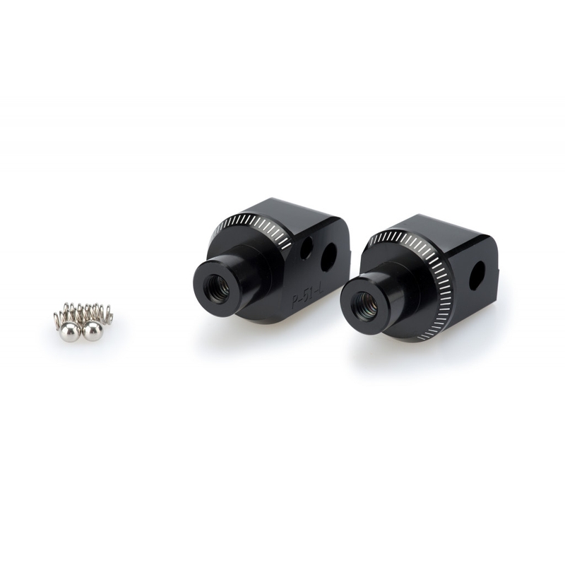 Footpeg adapters PUIG fekete részére KTM Duke 390 2017-2023, KTM Duke 125 2011-2023