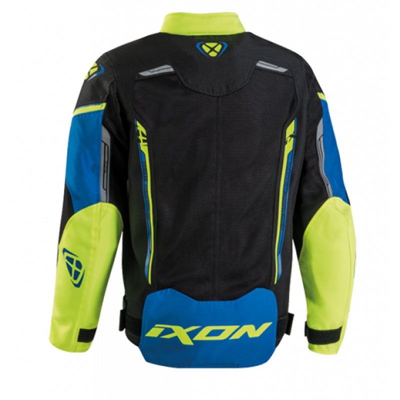 IXON Striker Air gyerek motorkerékpár kabát fekete-kék-sárga