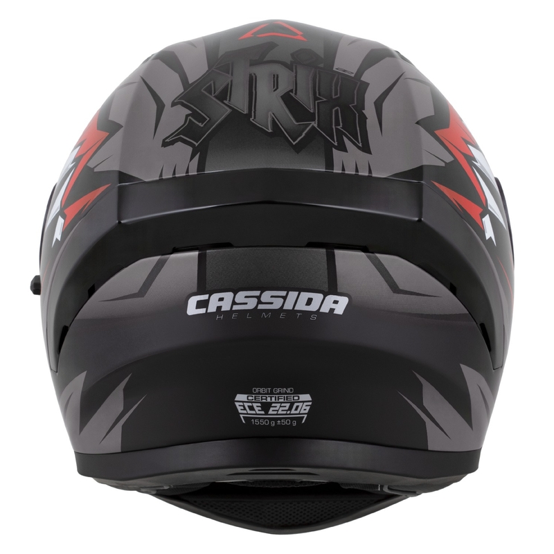 Cassida Orbit Strix zárt motoros bukósisak piros-szürke-fehér-fekete
