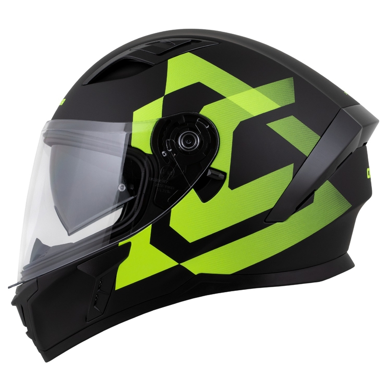 Cassida Orbit Grind zárt motoros bukósisak matt fekete-fluo sárga