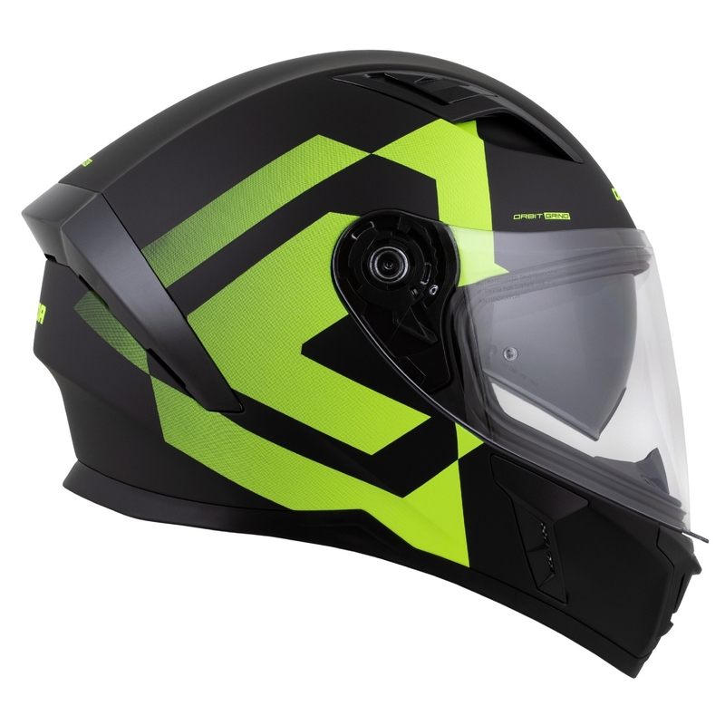 Cassida Orbit Grind zárt motoros bukósisak matt fekete-fluo sárga