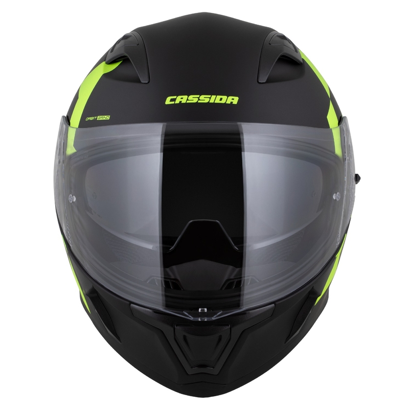 Cassida Orbit Grind zárt motoros bukósisak matt fekete-fluo sárga