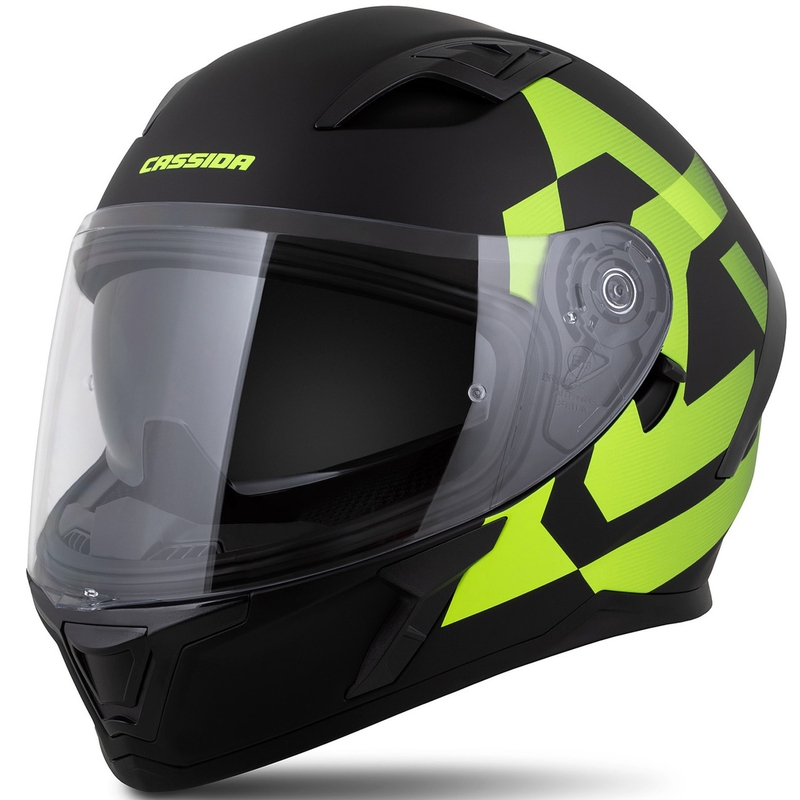 Cassida Orbit Grind zárt motoros bukósisak matt fekete-fluo sárga